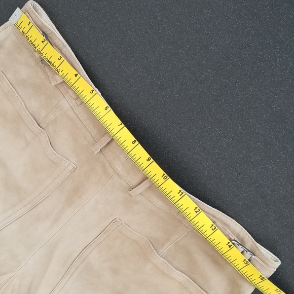 nwot Theory Gera Gaucho Wide-Leg Cropped Suede Pants - Picture 8 of 16